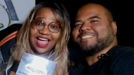 Newma Santiago e Ronaldo dos Reis, CEO do Planeta Samba